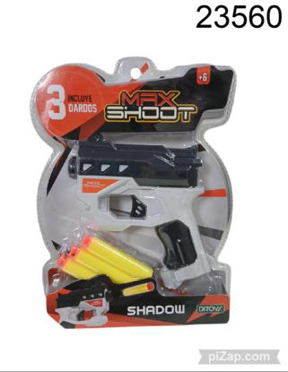 Imagen de PISTOLA LANZA DARDOS MAX SHOOT SHADOW EN BLISTER 6.26